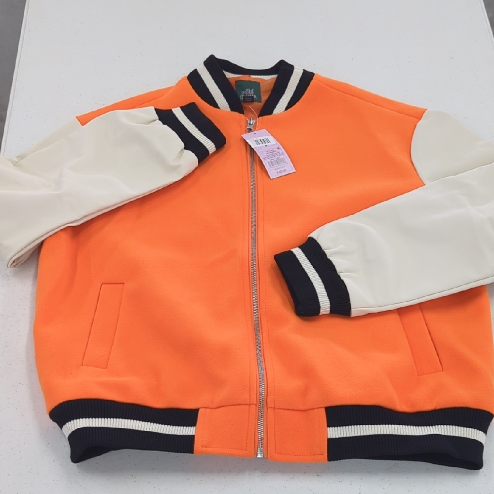 Target Orange Jacket with Cream Accents